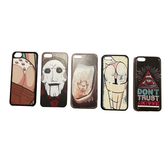 Lot of 5 iPhone 4 Hard Cases Covers Skins Cell Phone Saw Horror Sexy Ice Cream - Picture 1 of 6